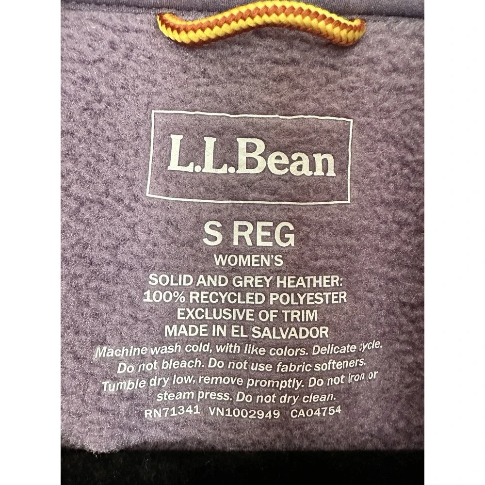 LL Bean Mountain Classic Women's S Fleece Vest Purple Lavender Full Zip Pockets - Picture 5 of 10